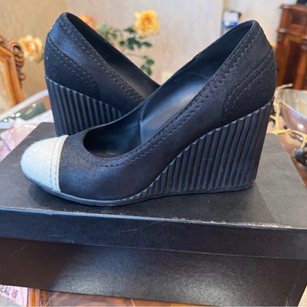Authentic Chanel Wedge Pumps